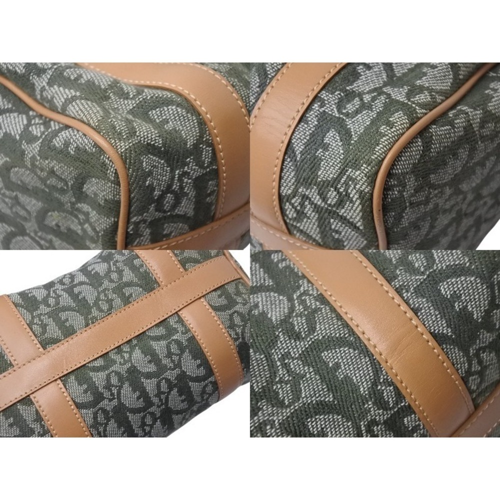 Dior green Tan handbag Trotter Beige Christian - Picture 6 of 9